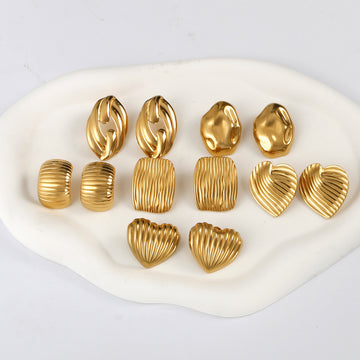 Katlyn Elevated Gold Geometric Earrings [NXSOJBTC]