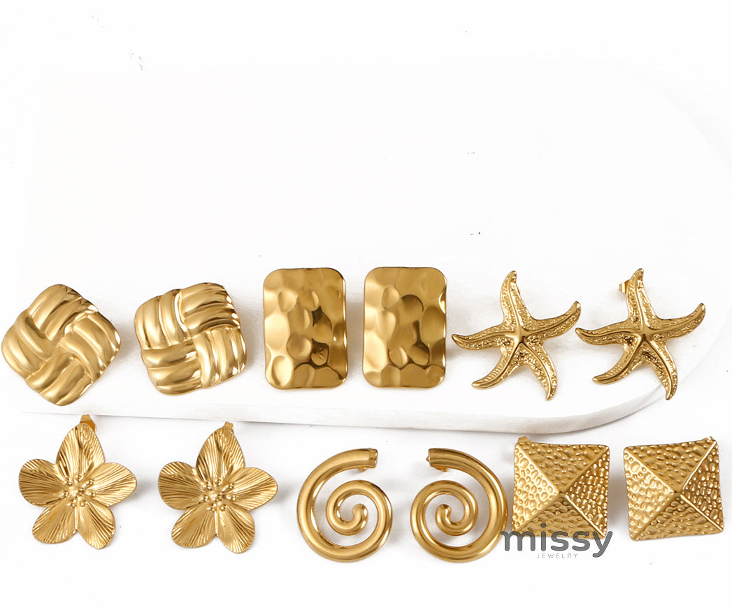 Katlyn Elevated Gold Geometric Earrings [1XCDPU3Q]