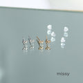 Kaydence Heart Bow Stud Earrings [4USU2WRZ]
