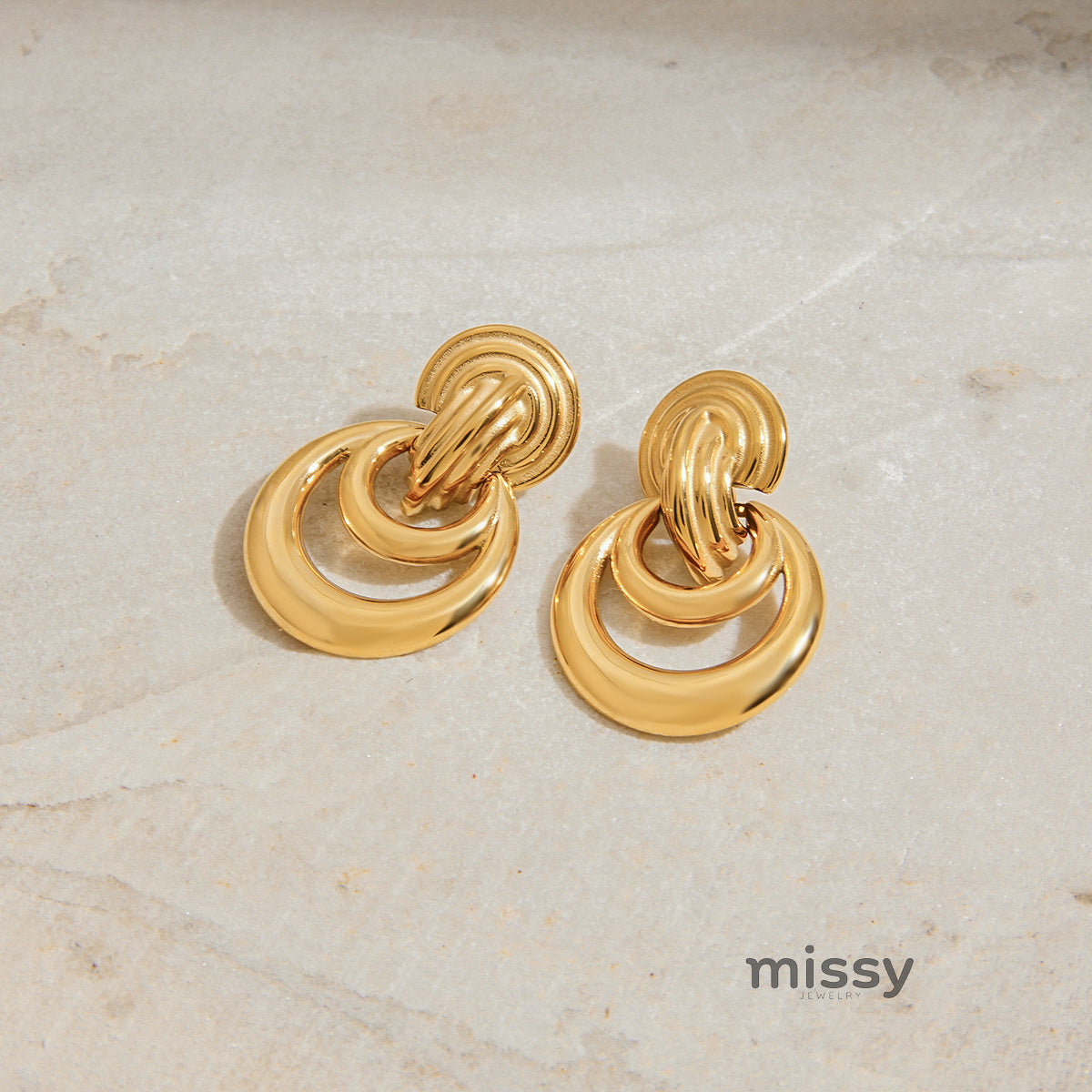 Kayleen Sculptural Hoop Earrings [QPINNMFW]