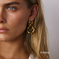 Kayleen Sculptural Hoop Earrings [2X8165VD]