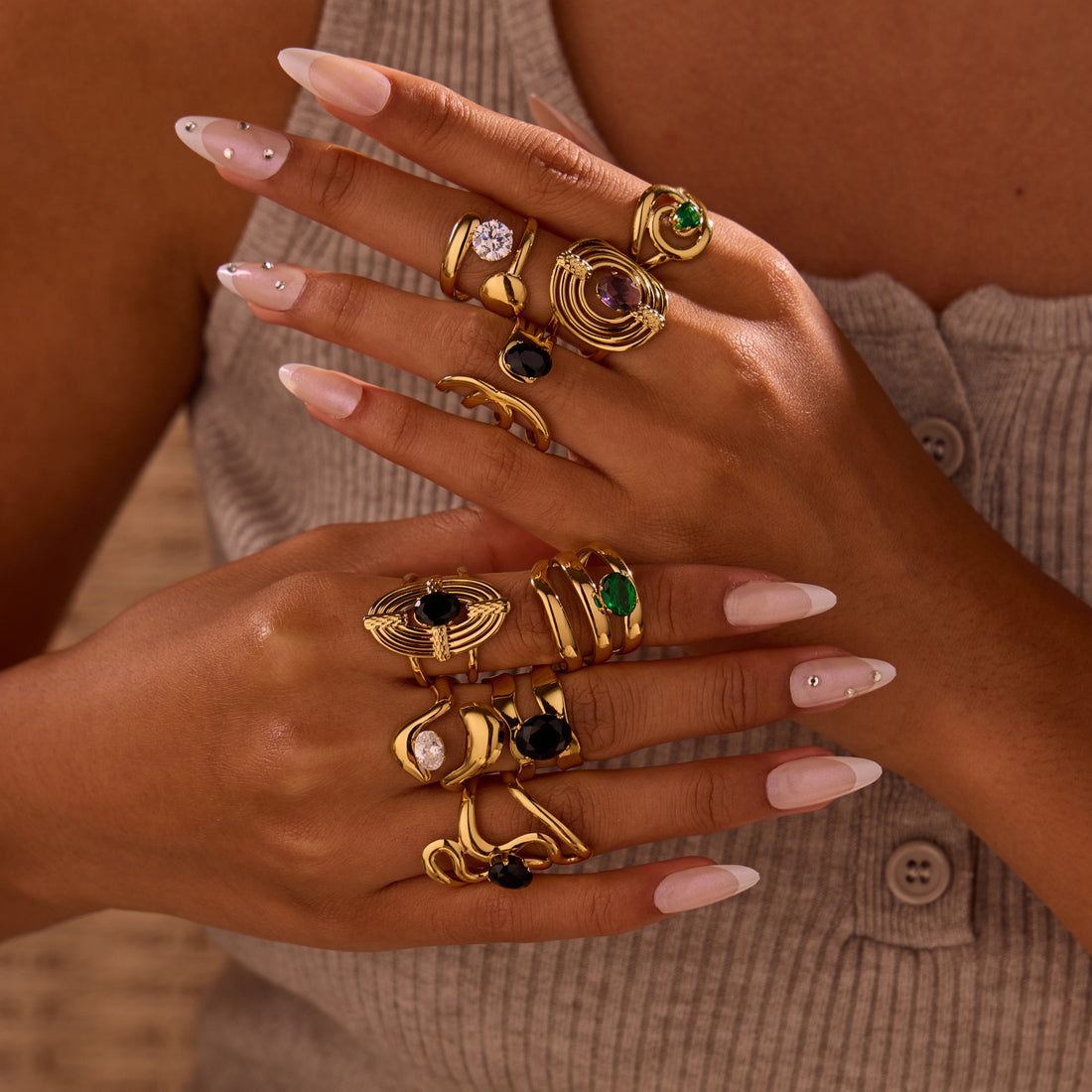 Kayra Colorful Zircon Ring [T63KOSO1]