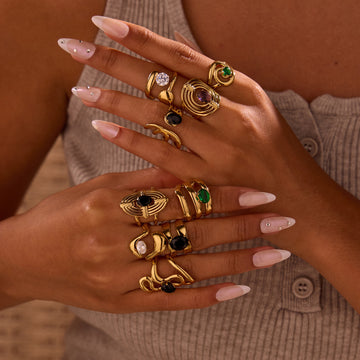 Kayra Colorful Zircon Ring [T63KOSO1]