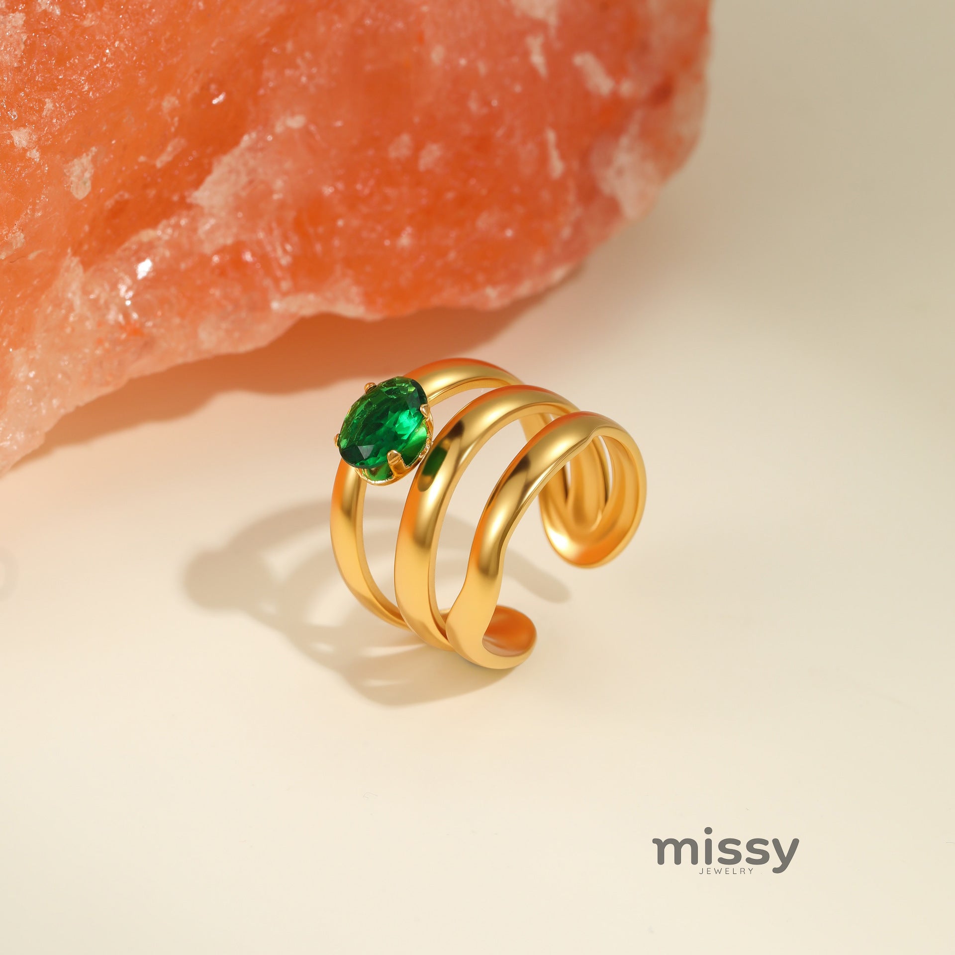 Kayra Colorful Zircon Ring [AU2V4H2Y]