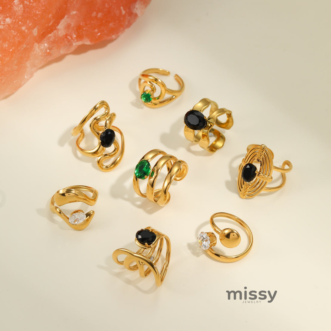 Kayra Colorful Zircon Ring [T63KOSO1]