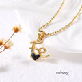 Keaton Enamel Heart Pendant Necklace [HO3LZKCC]