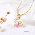 Keaton Enamel Heart Pendant Necklace [P755DB5R]