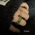 Keaton Sculptural Open Ring [A3BGBLCY]