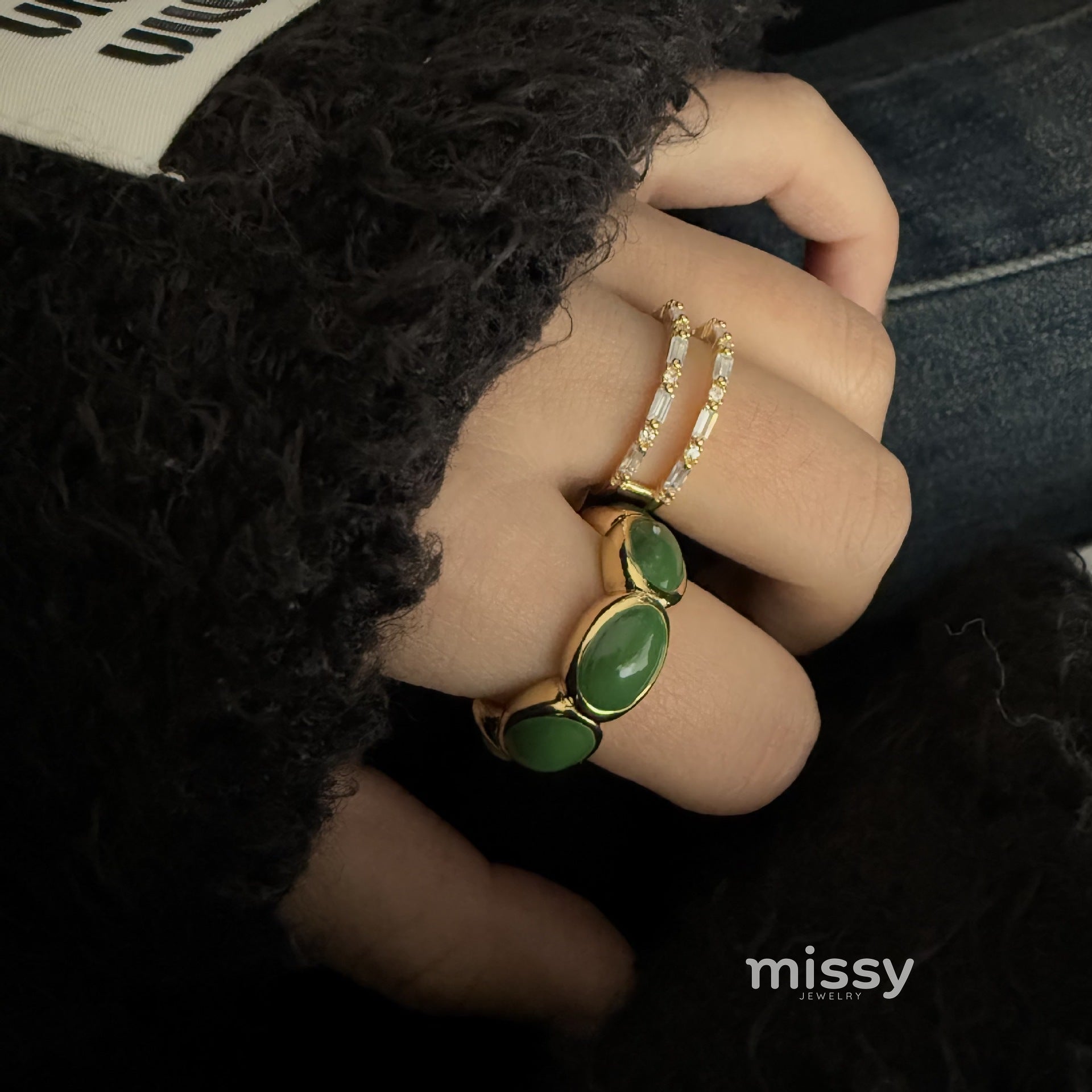 Keaton Sculptural Open Ring [A3BGBLCY]
