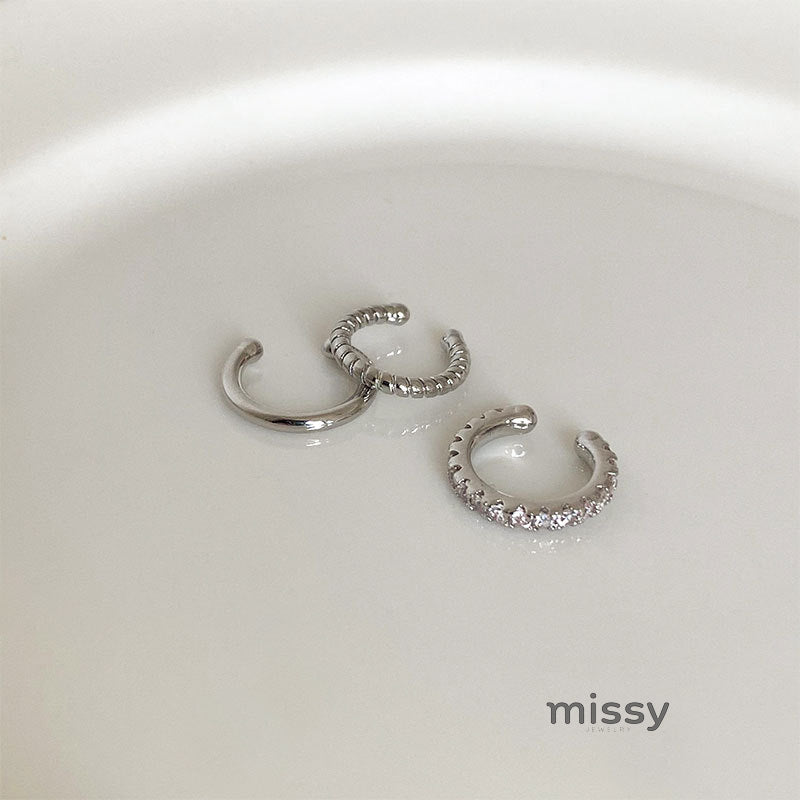 Keisy Crystal Ear Cuff Set [16HA5G08]
