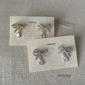 Kelcie Pearl Bow Drop Earrings [07YJG66A]