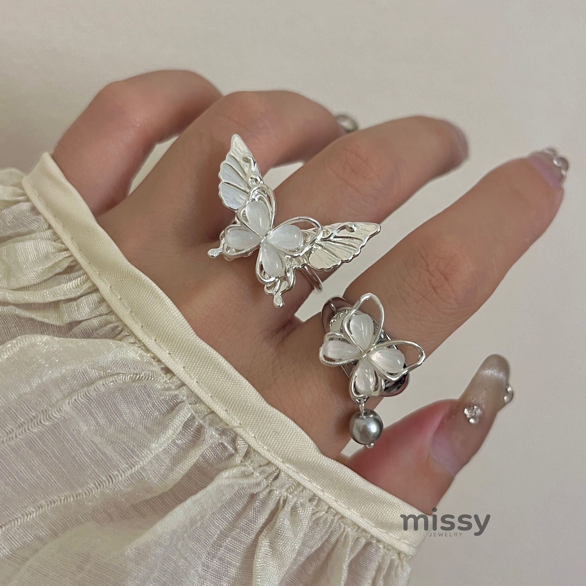Kelsie Butterfly Stone Ring [QRYH1L1Q]