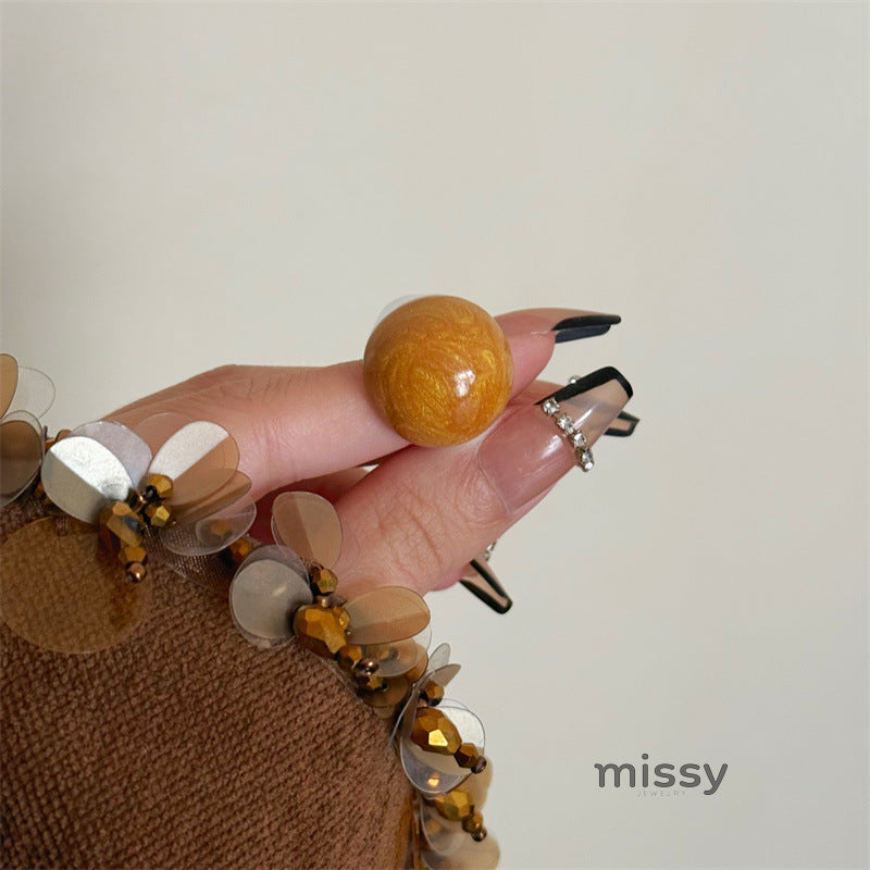Kelsy Enamel Heart Open Ring [NT5ITWQ3]