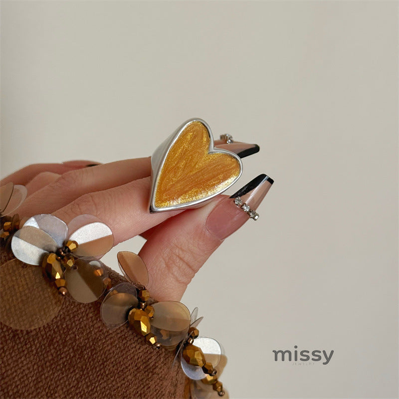 Kelsy Enamel Heart Open Ring [OZWRE7CN]