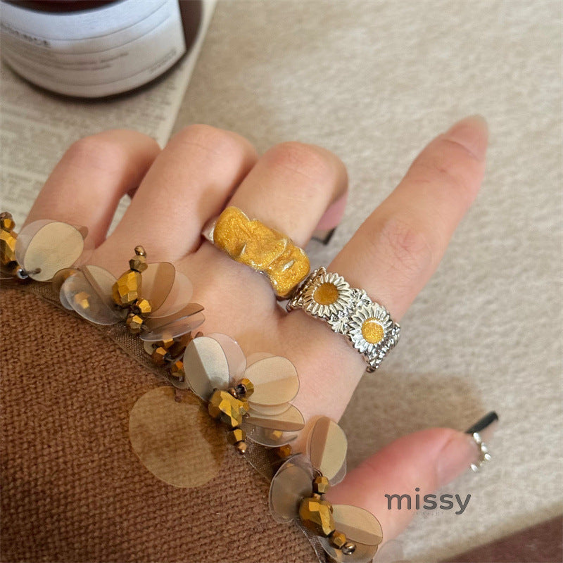Kelsy Enamel Heart Open Ring [ALR6VXYV]