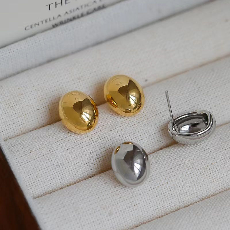 Kensington Domed Oval Earrings [FGBPYST1]