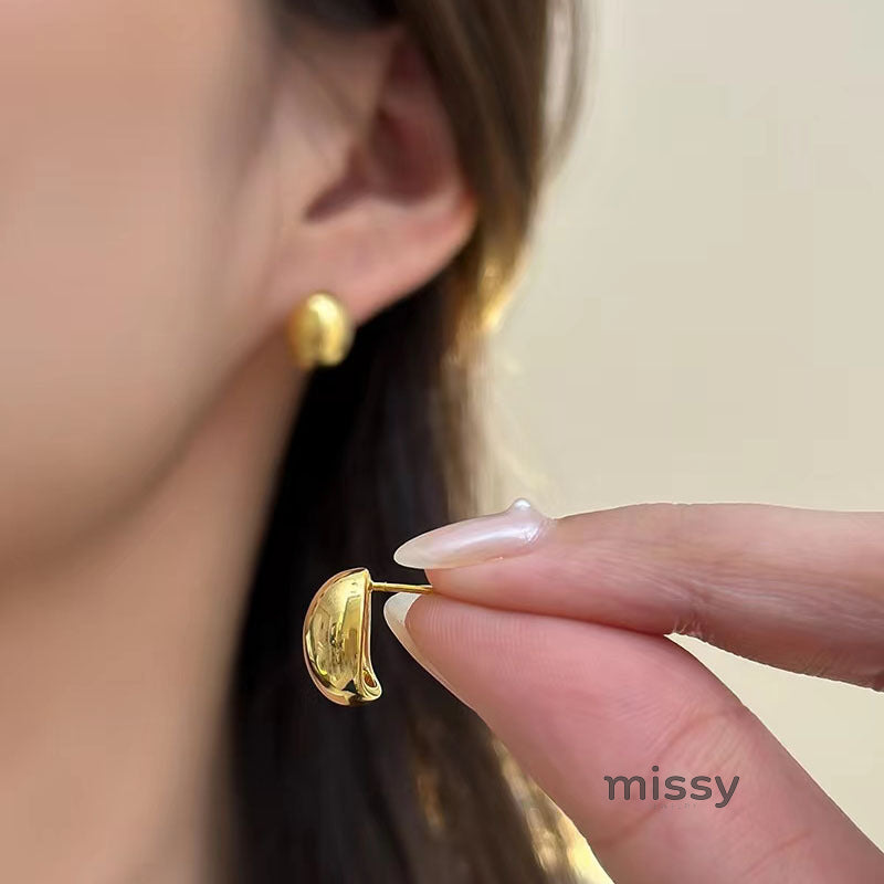 Kensington Domed Oval Earrings [N7KEQRGA]