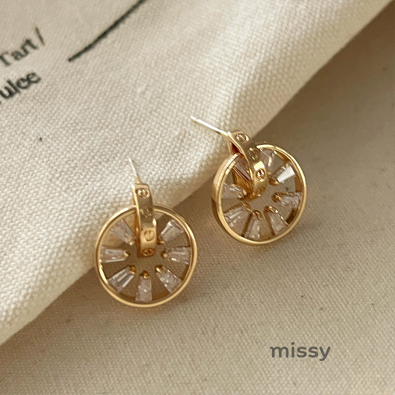 Kensleigh Zirconium Disc Earrings [RR3BEYDC]