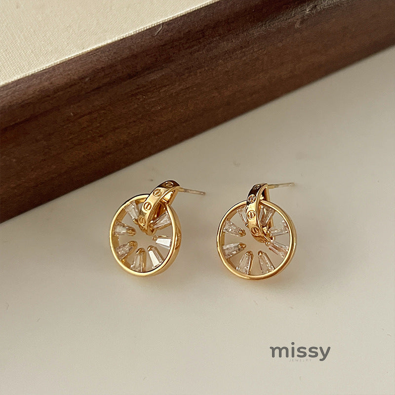 Kensleigh Zirconium Disc Earrings [YWP66V4E]