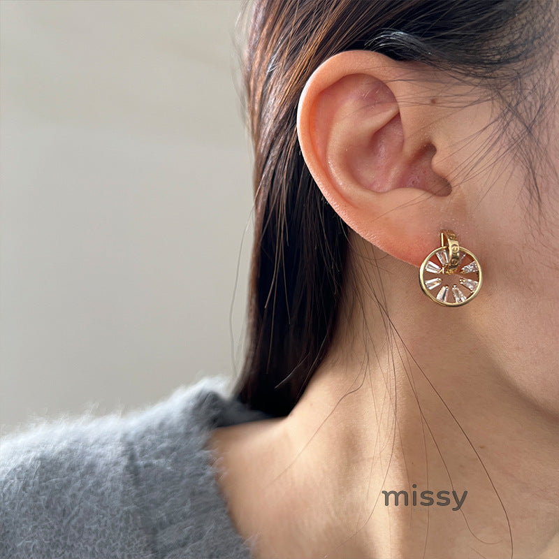 Kensleigh Zirconium Disc Earrings [MS0MF1SH]