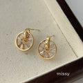 Kensleigh Zirconium Disc Earrings [NLEF6F0P]