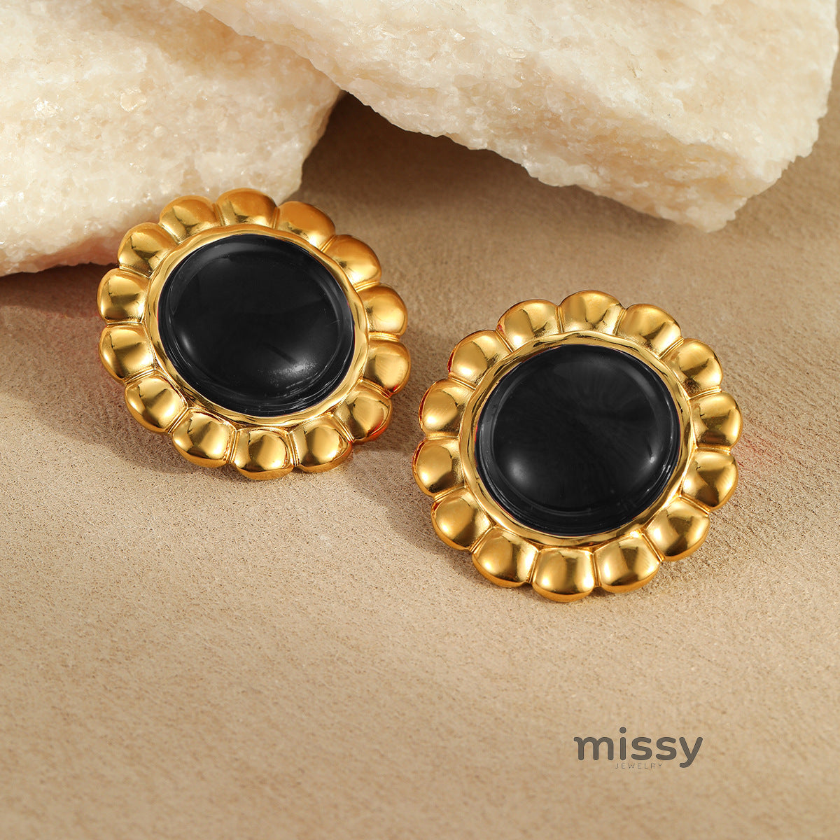 Kenslie Bold Agate Hoop Earrings [X3E2W1J0]