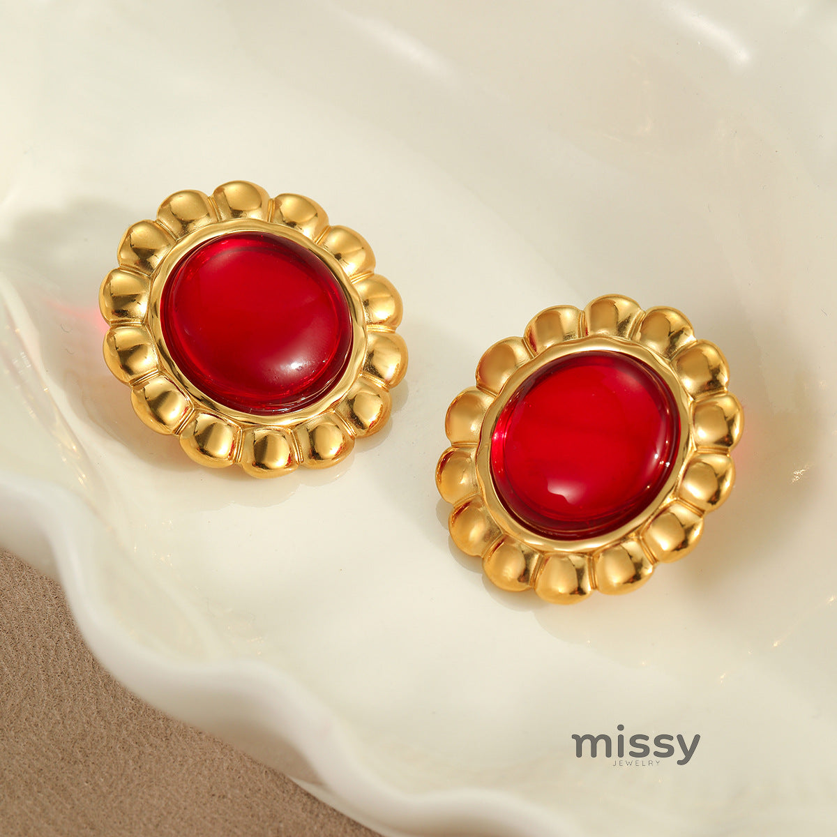 Kenslie Bold Agate Hoop Earrings [V7DZXKT4]