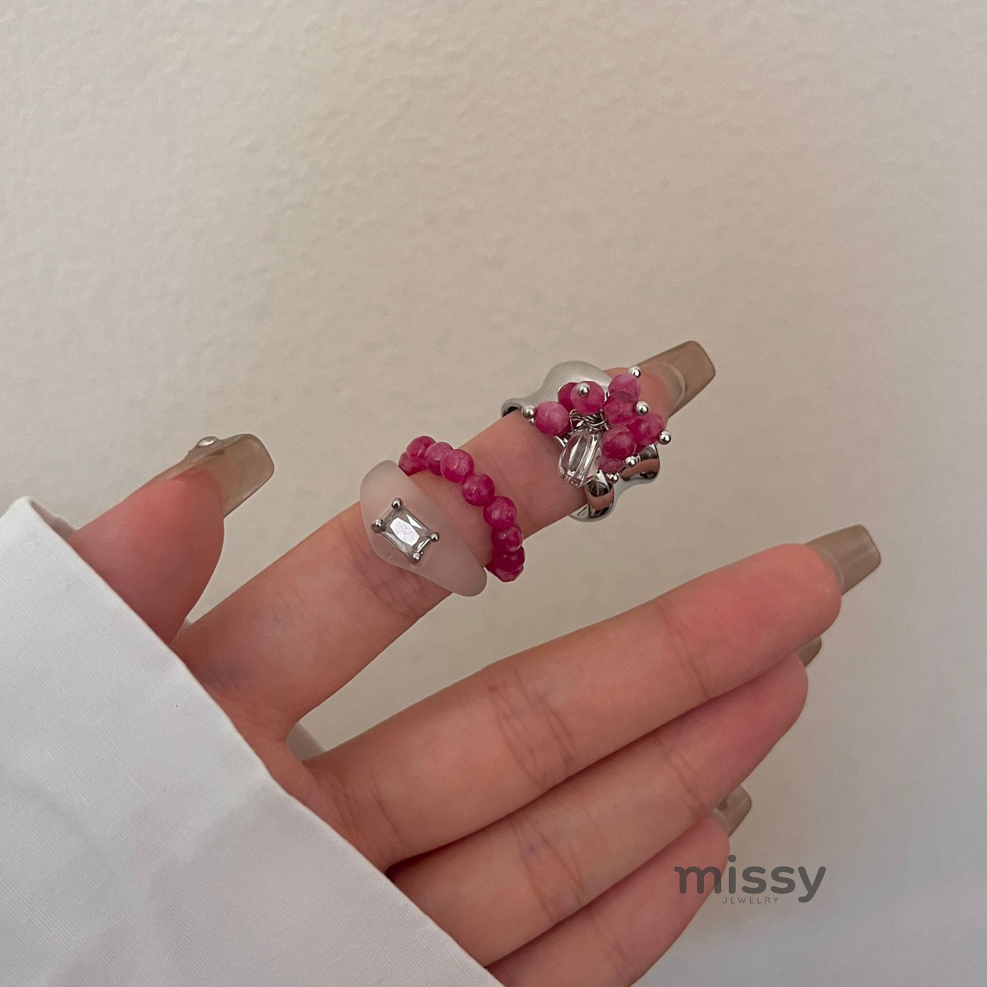 Kenzington Double Layer Garnet Ring [9RO6ZJ8W]