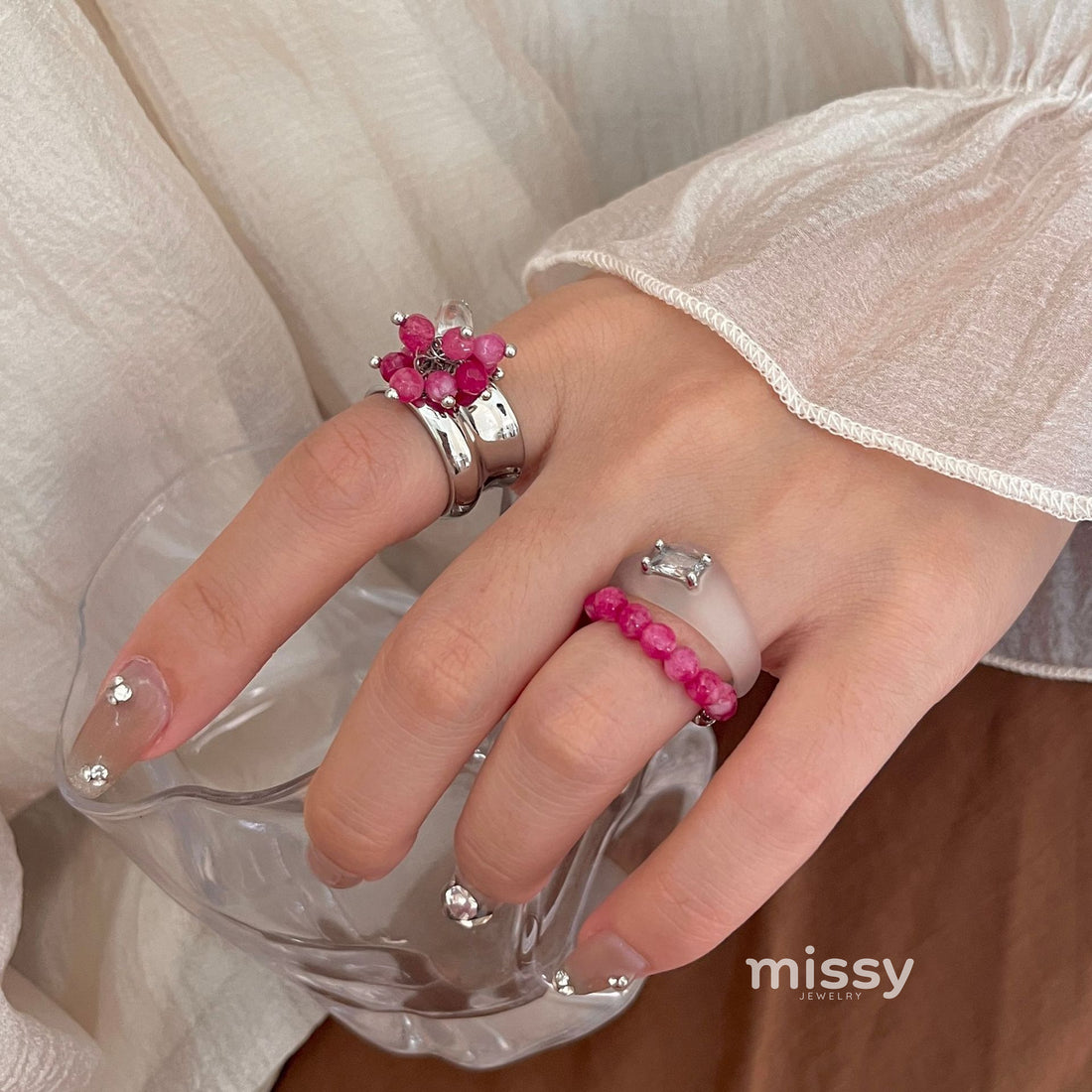 Kenzington Double Layer Garnet Ring [2O00Z6HN]