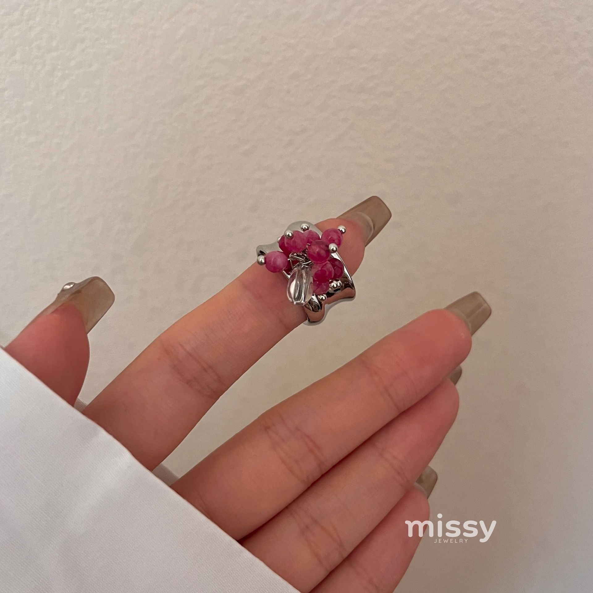 Kenzington Double Layer Garnet Ring [AZVM4G4B]
