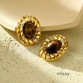 Keri Oval Tiger Eye Jewelry Set [D5JWPQL7]