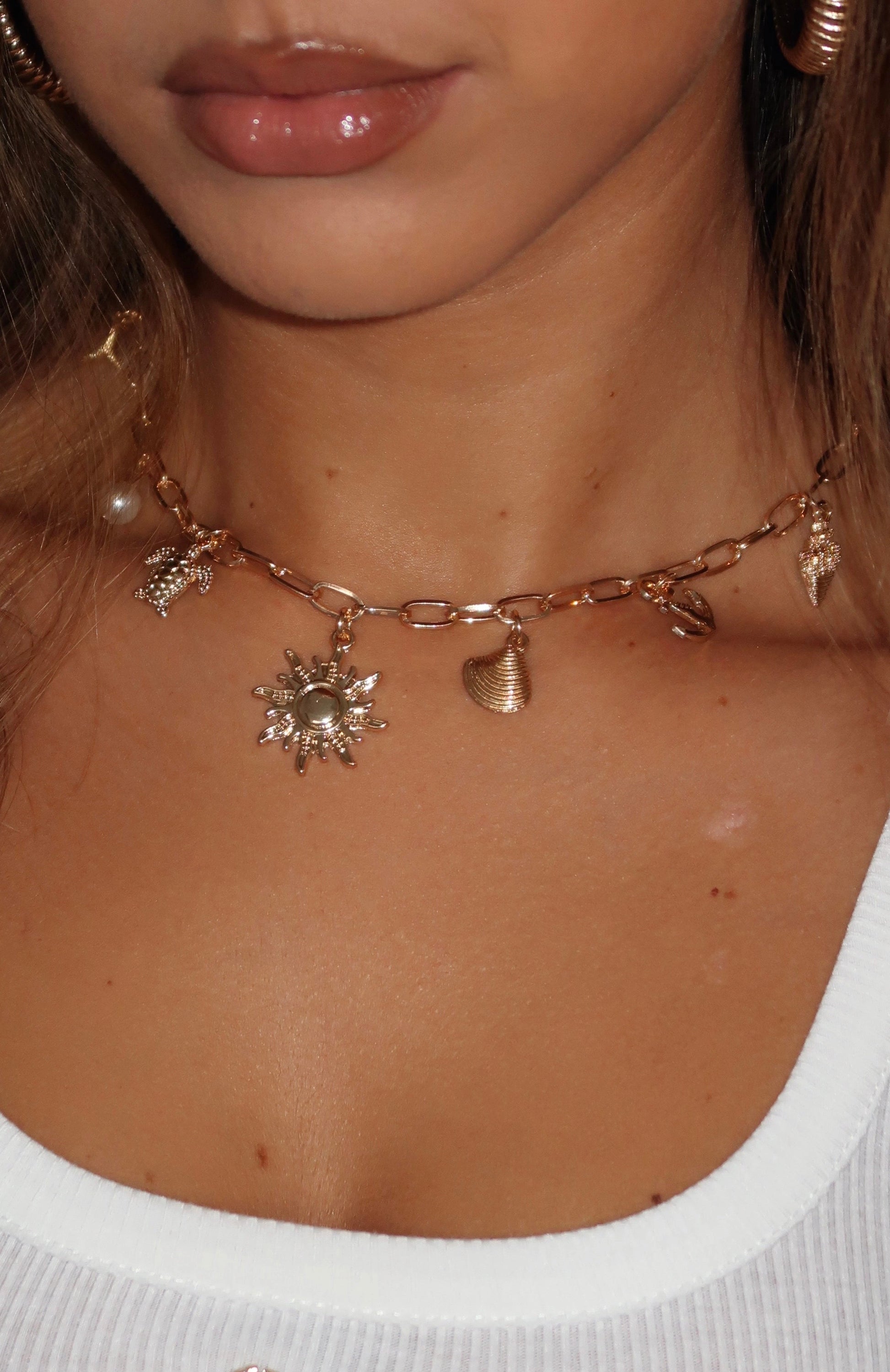 Missy Jewelry Keziah Layered Sun Charm Necklace