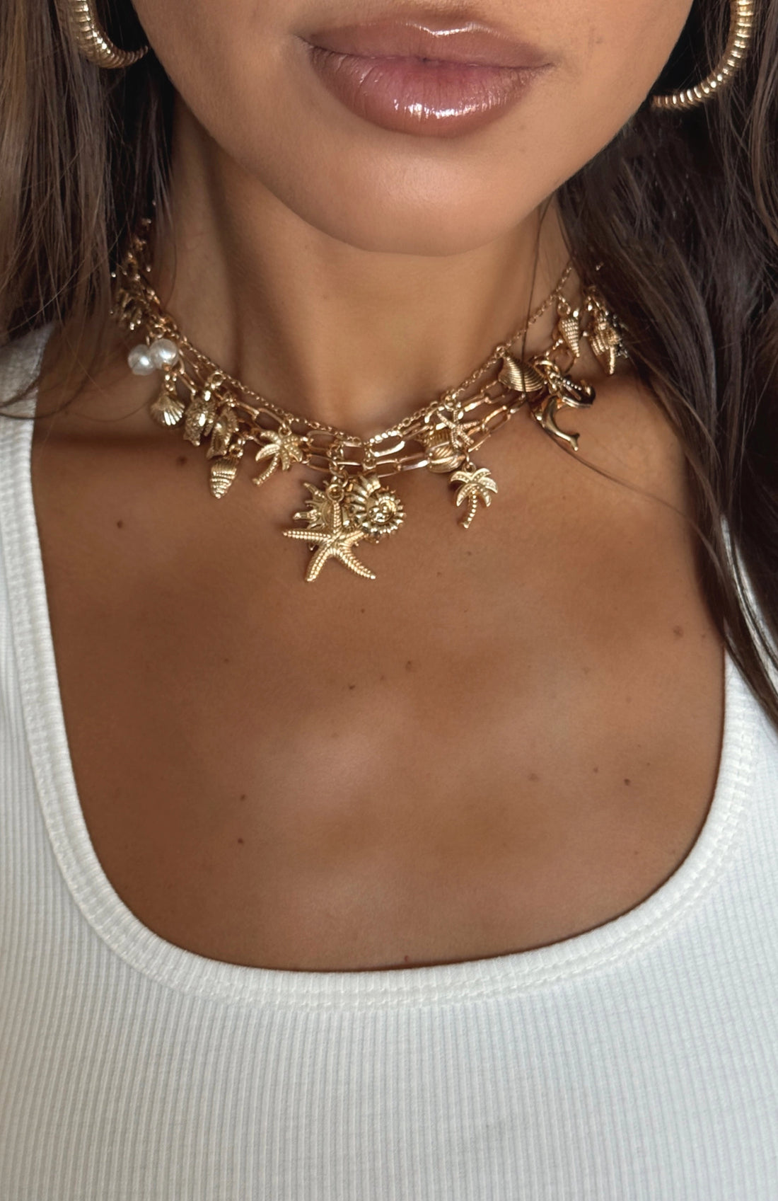 Missy Jewelry Keziah Layered Sun Charm Necklace