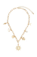 Missy Jewelry Keziah Layered Sun Charm Necklace