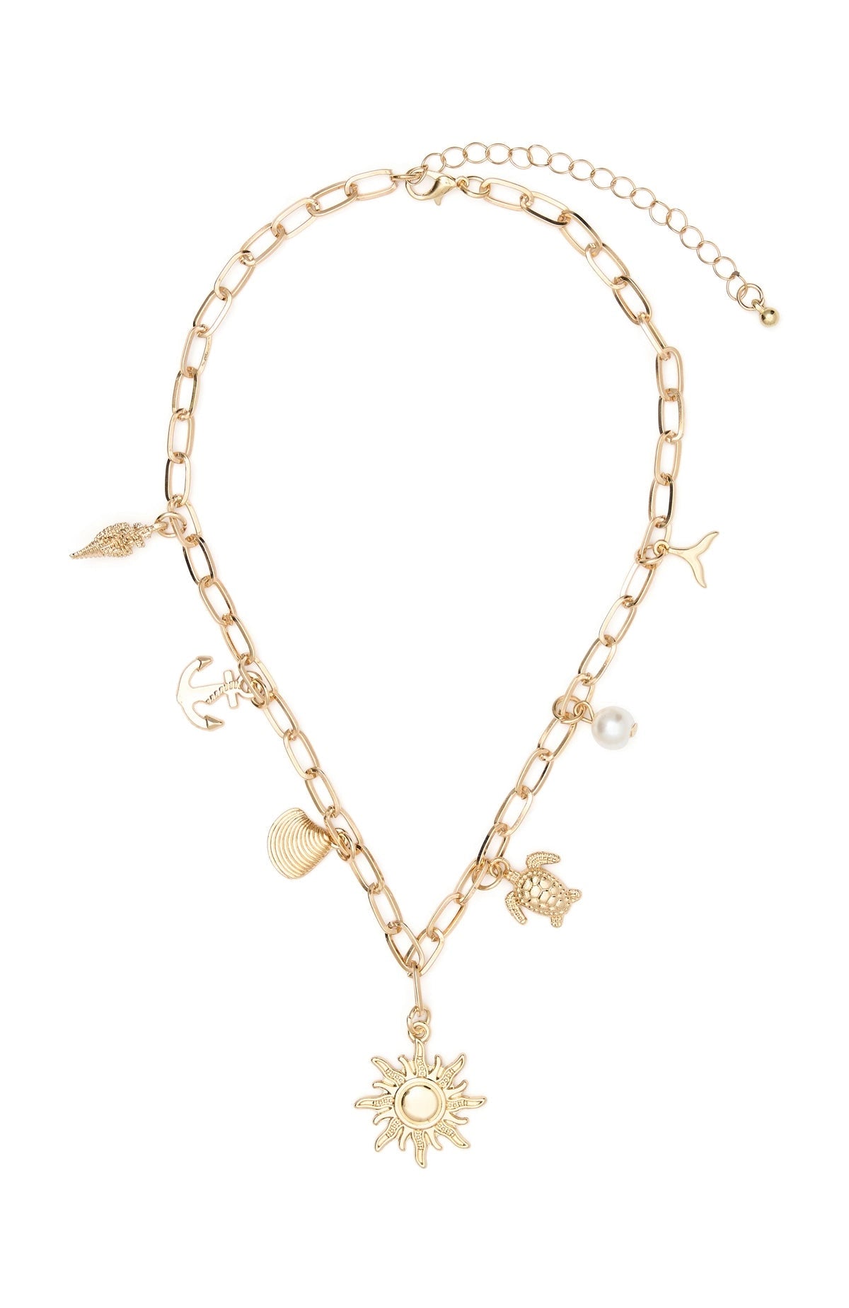 Missy Jewelry Keziah Layered Sun Charm Necklace