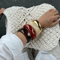 Khali Irregular Smudged Bangle [WHN4OFFP]
