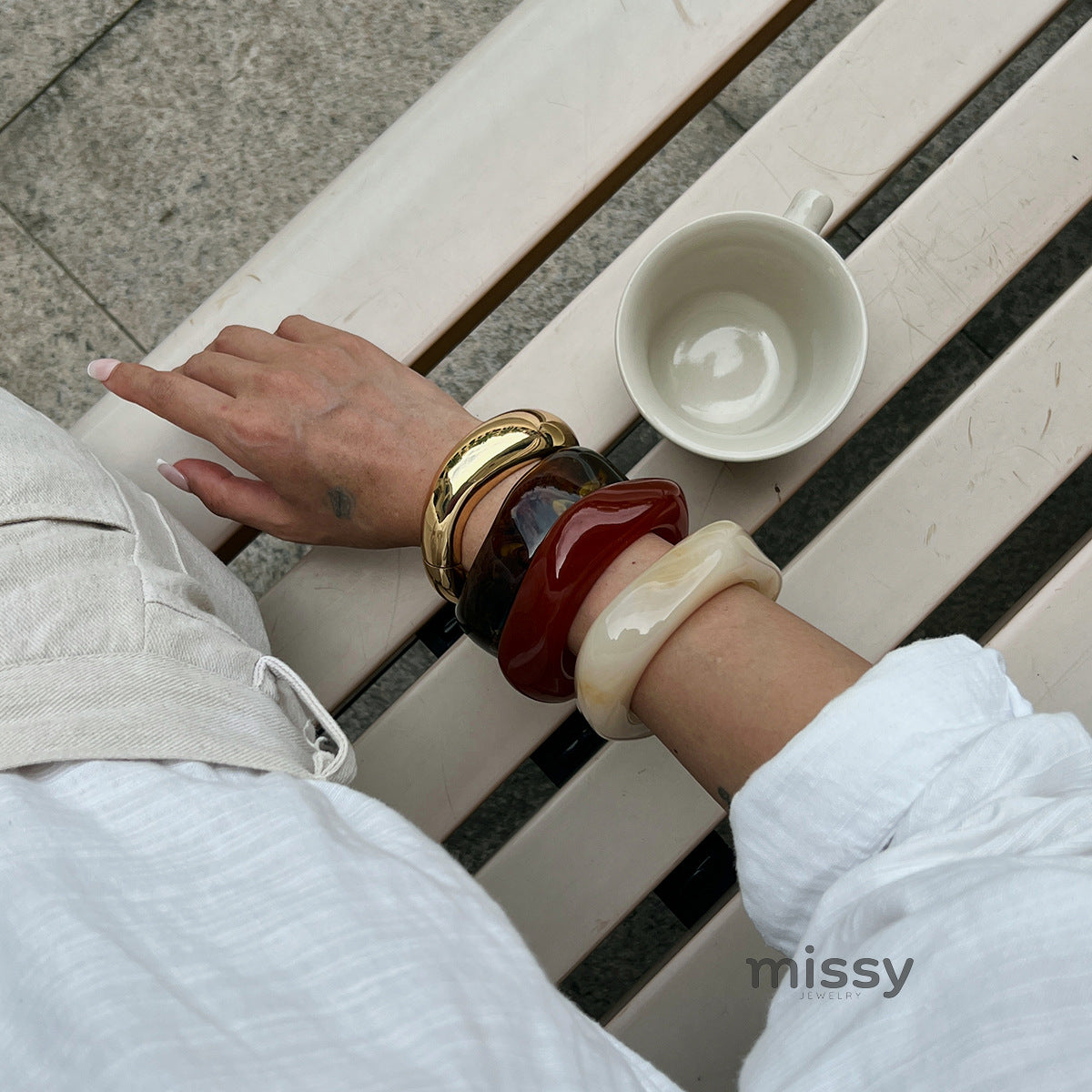 Khali Irregular Smudged Bangle [HX1LB84I]