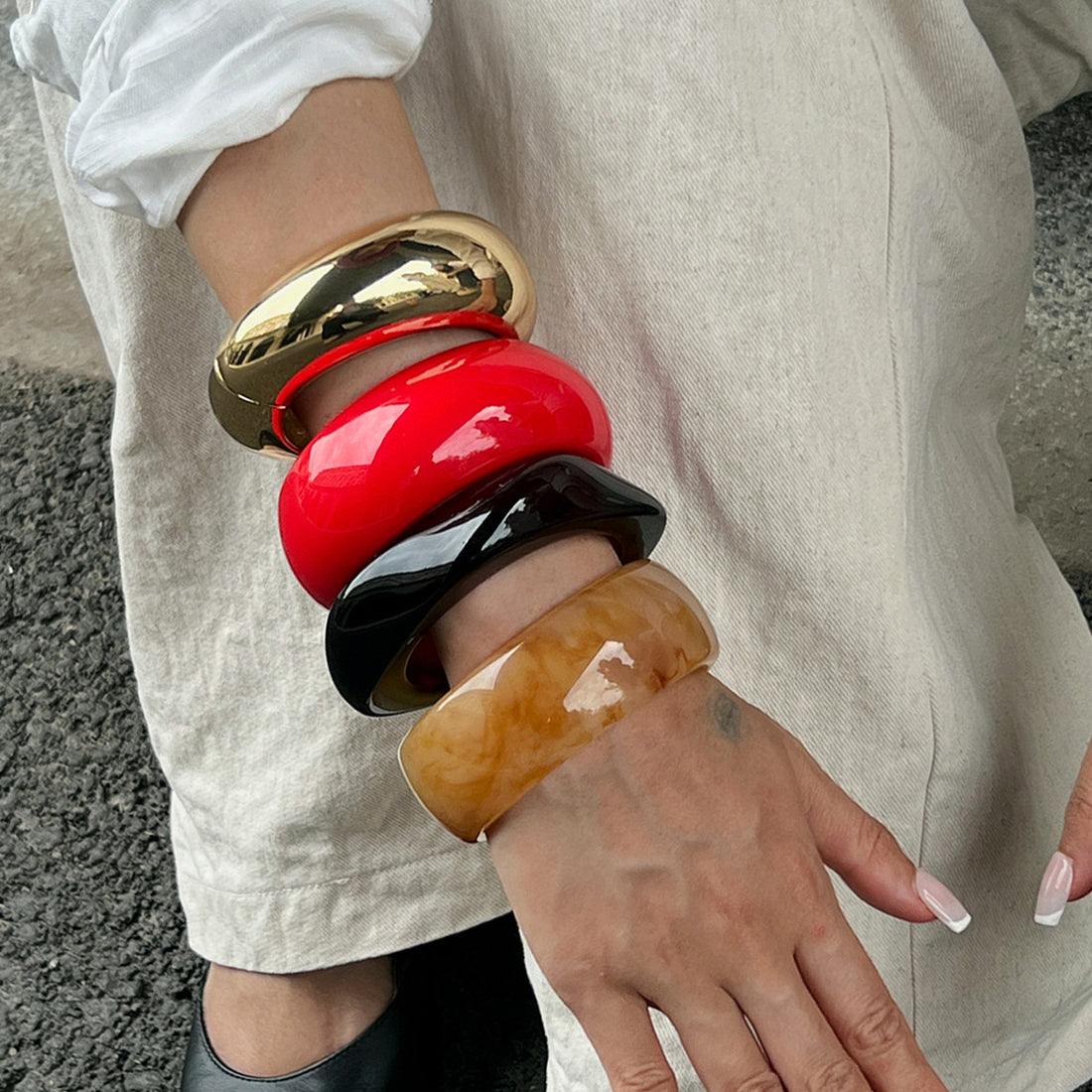 Khali Irregular Smudged Bangle [9MT6206A]