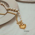 Kimberlee Heart Pearl Necklace [JNL5USF9]
