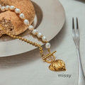 Kimberlee Heart Pearl Necklace [YD256I2B]