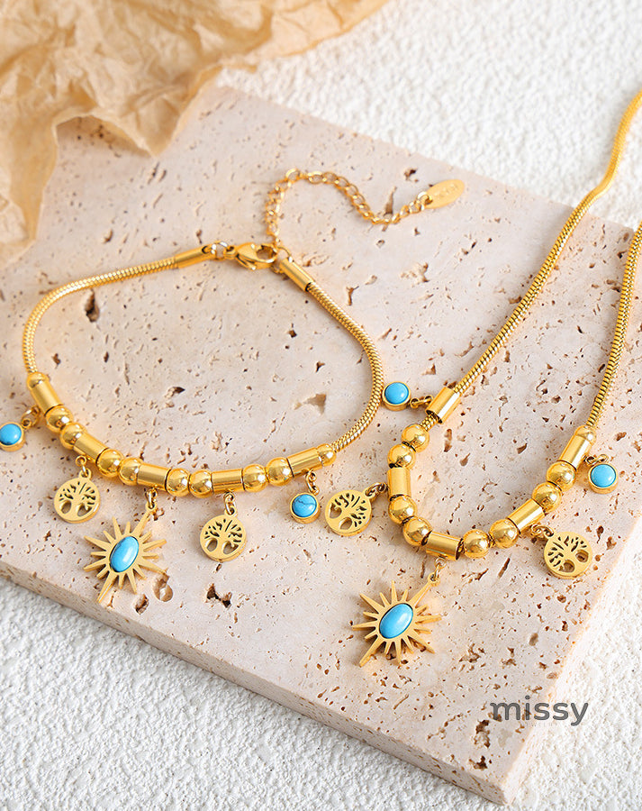 Kinzie Irregular Sun Jewelry Set [EOA3T87A]
