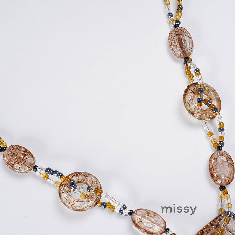 Klaudia Leopard Print Chain Necklace [WZ093RXO]
