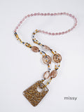Klaudia Leopard Print Chain Necklace [DZMDHMT4]