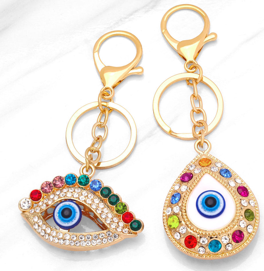 Koi Rhinestone Evil Eye Keychain [76R37JN3]