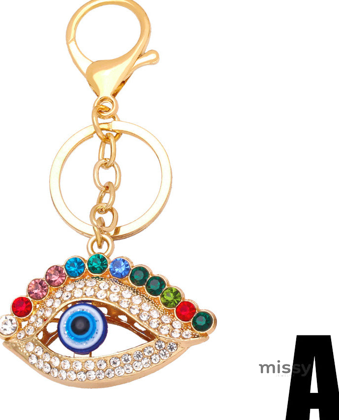 Koi Rhinestone Evil Eye Keychain [316YI2ZN]