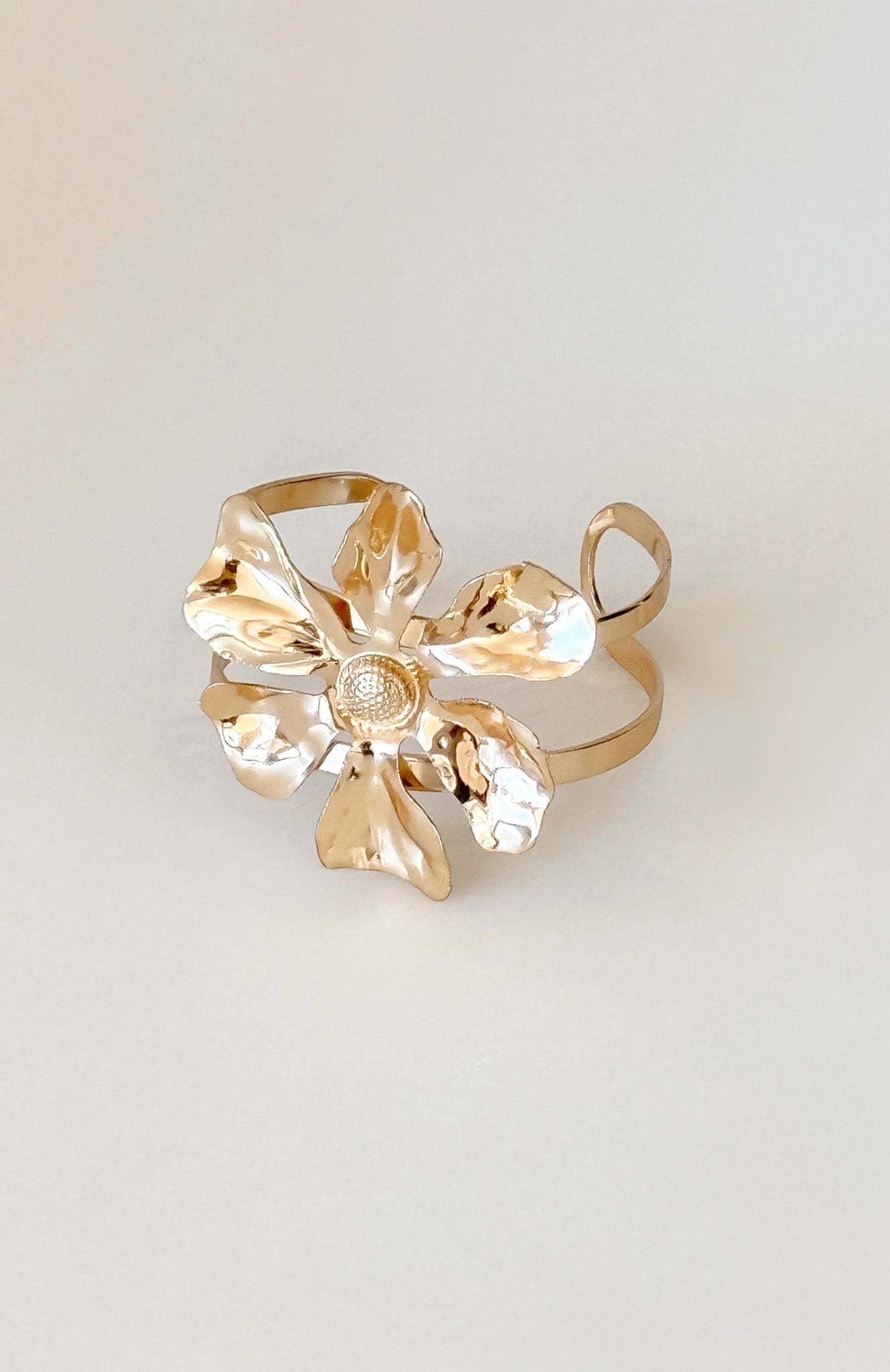 Missy Jewelry Koi Sculptural Floral Cuff Bracelet