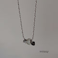 Kyiah Cat's Eye Heart Necklace [L8BX1H4E]