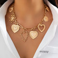 Kymora Striped Heart Necklace [DJO0UXJL]