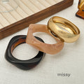 Kyndell Asymmetrical Resin Cuff Bracelet [5PKPRZDO]