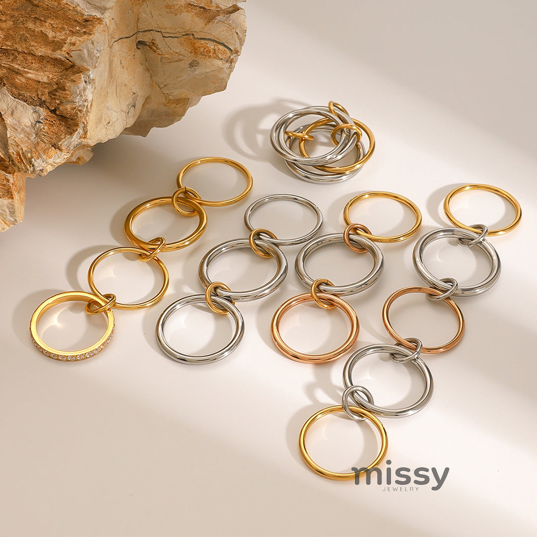 Kynlie Elegant Stackable Band Rings